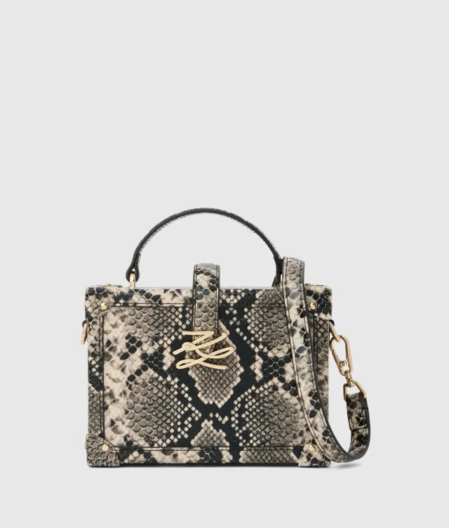 Karl Lagerfeld K/Autograph Drop Small Trunk Tasche Python