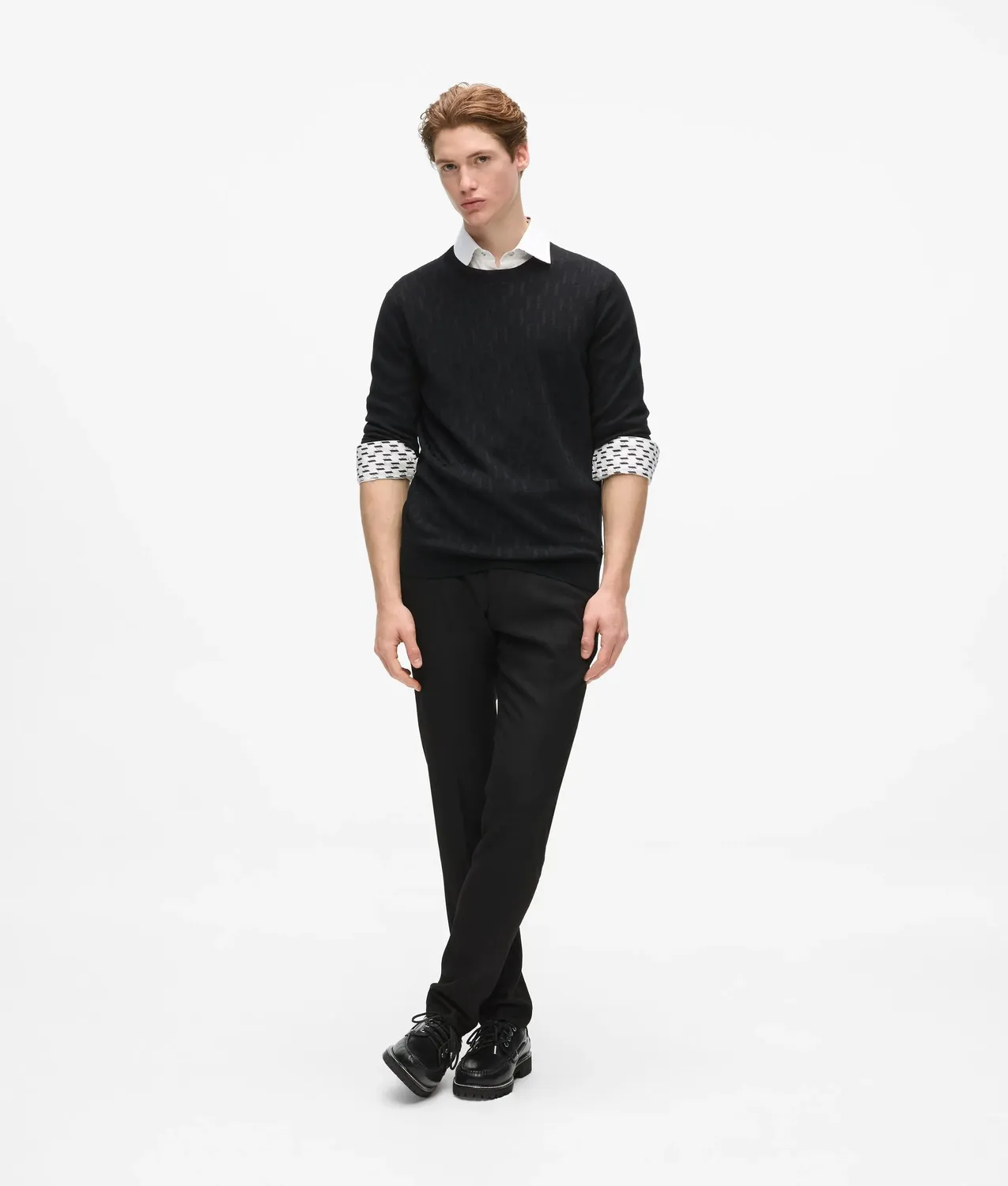 Karl Lagerfeld Monogram Pullover Herren Rundhals