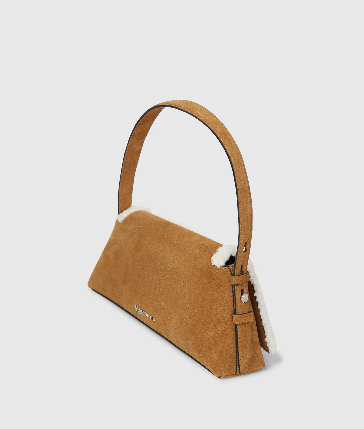 Karl Lagerfeld Geo Schultertasche Suede K-Logo Braun