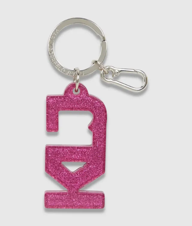 Karl Lagerfeld KL Jeans Glitter Keychain Anhänger Harz