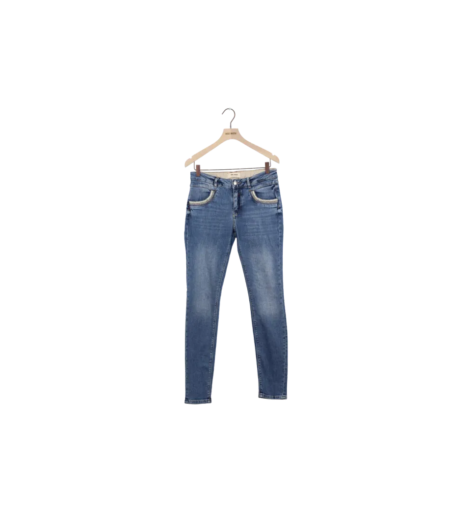Mos Mosh MMNaomi Mateos Jeans 25 blaue Tapered-Jeans