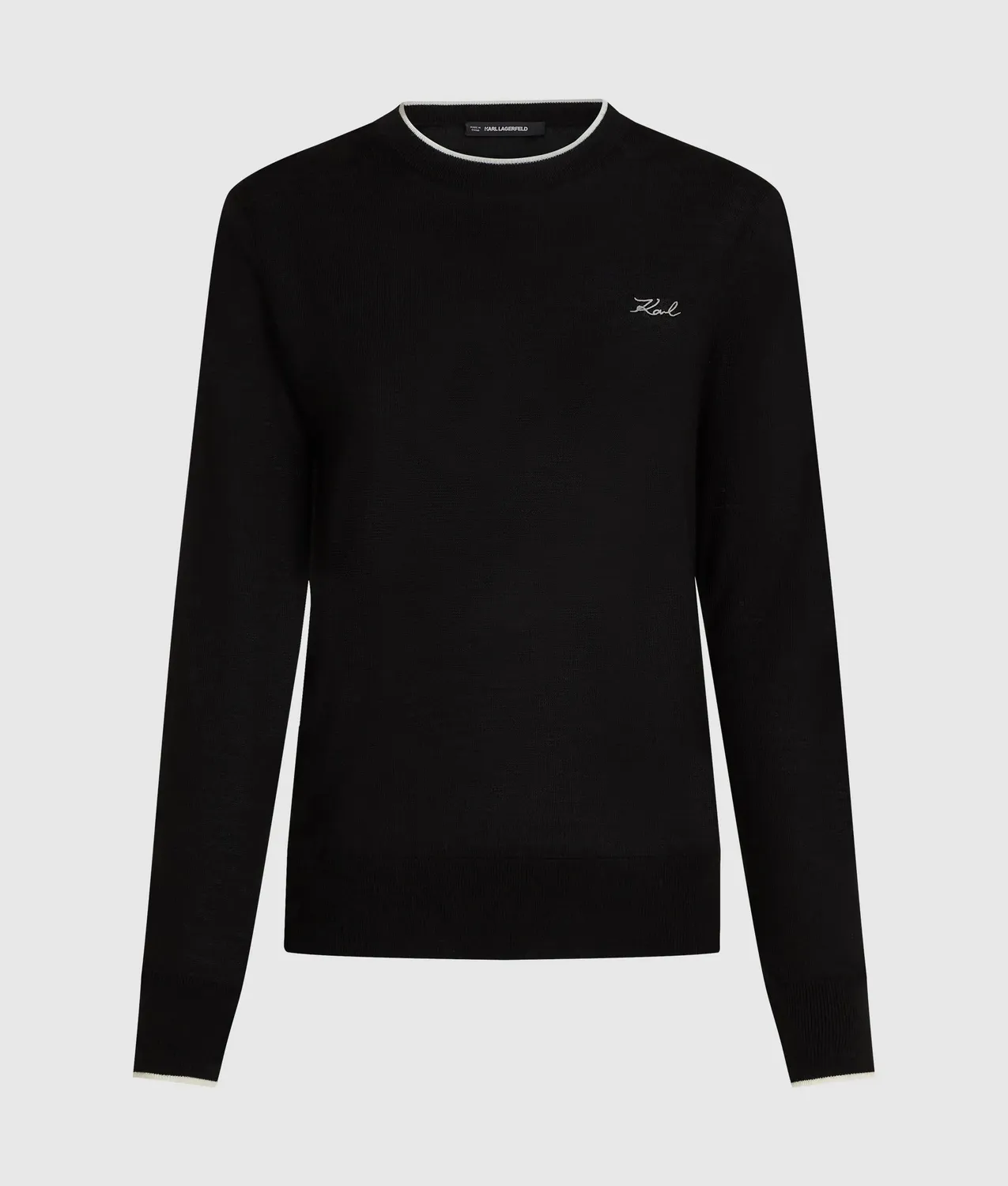 Karl Lagerfeld Merino Crewneck Pullover Merinowolle