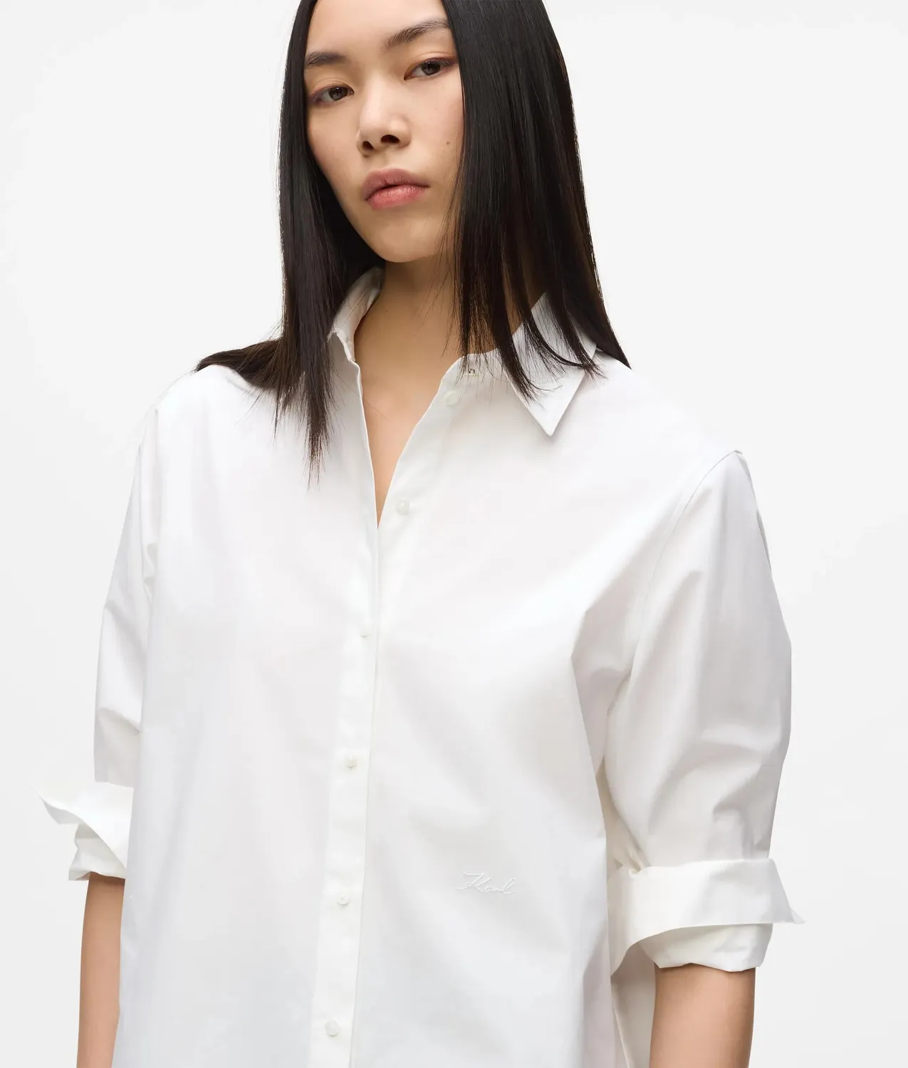 Karl Lagerfeld Classic relaxed Pappel Hemd Poplin