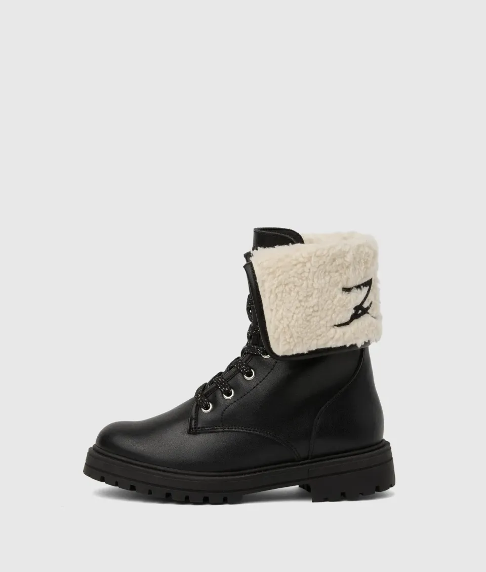 Karl Lagerfeld Shearling Boots Mädchen Schnürung