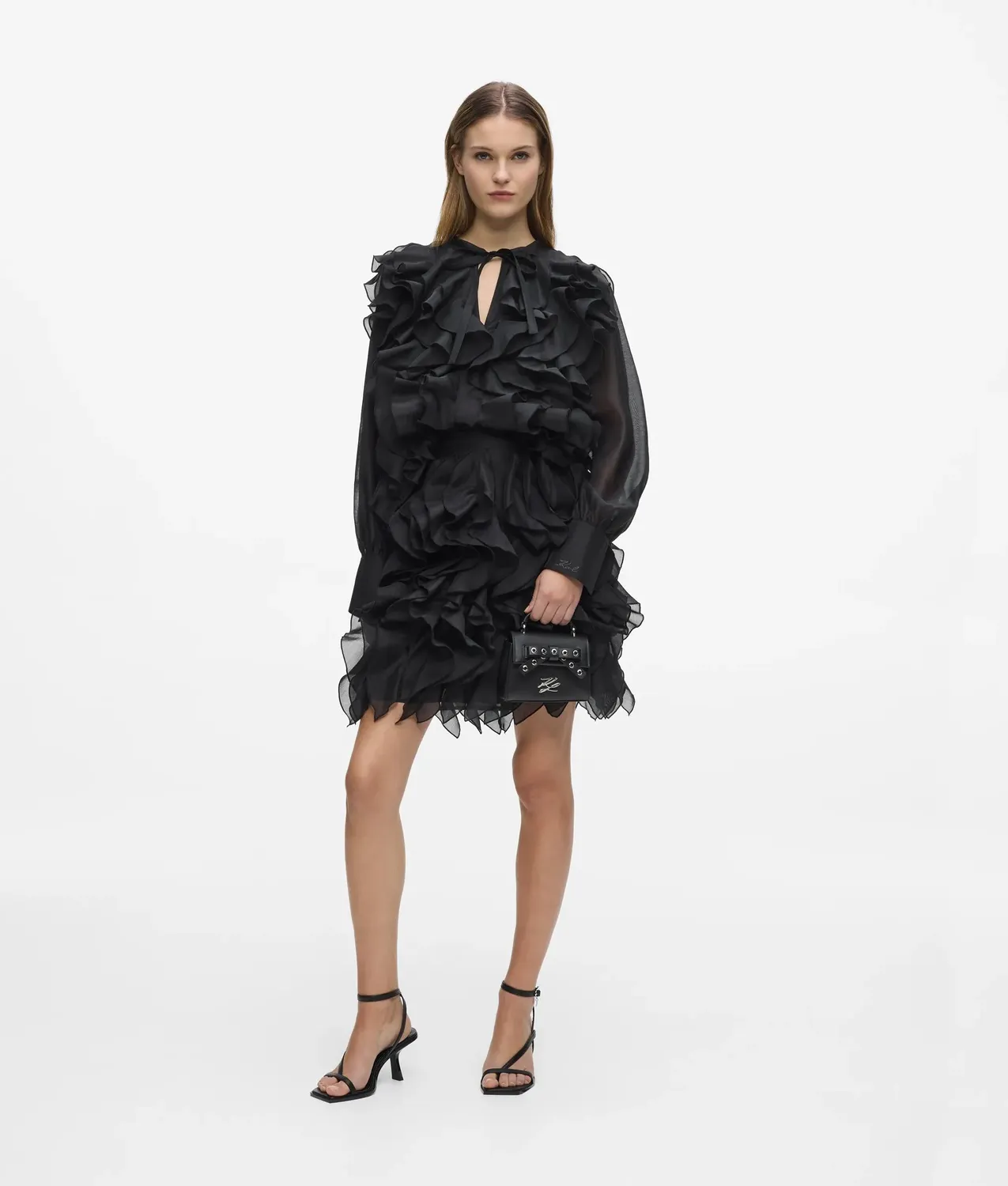 Karl Lagerfeld Organza Rüschen Minirock Gr 4