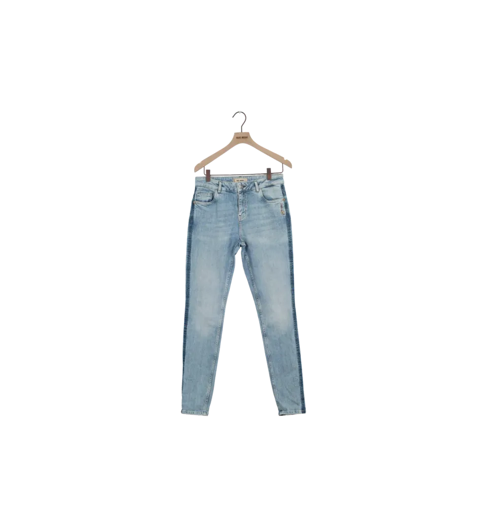 Mos Mosh MMBradford Patch Boyfriend Jeans Hellblau 27