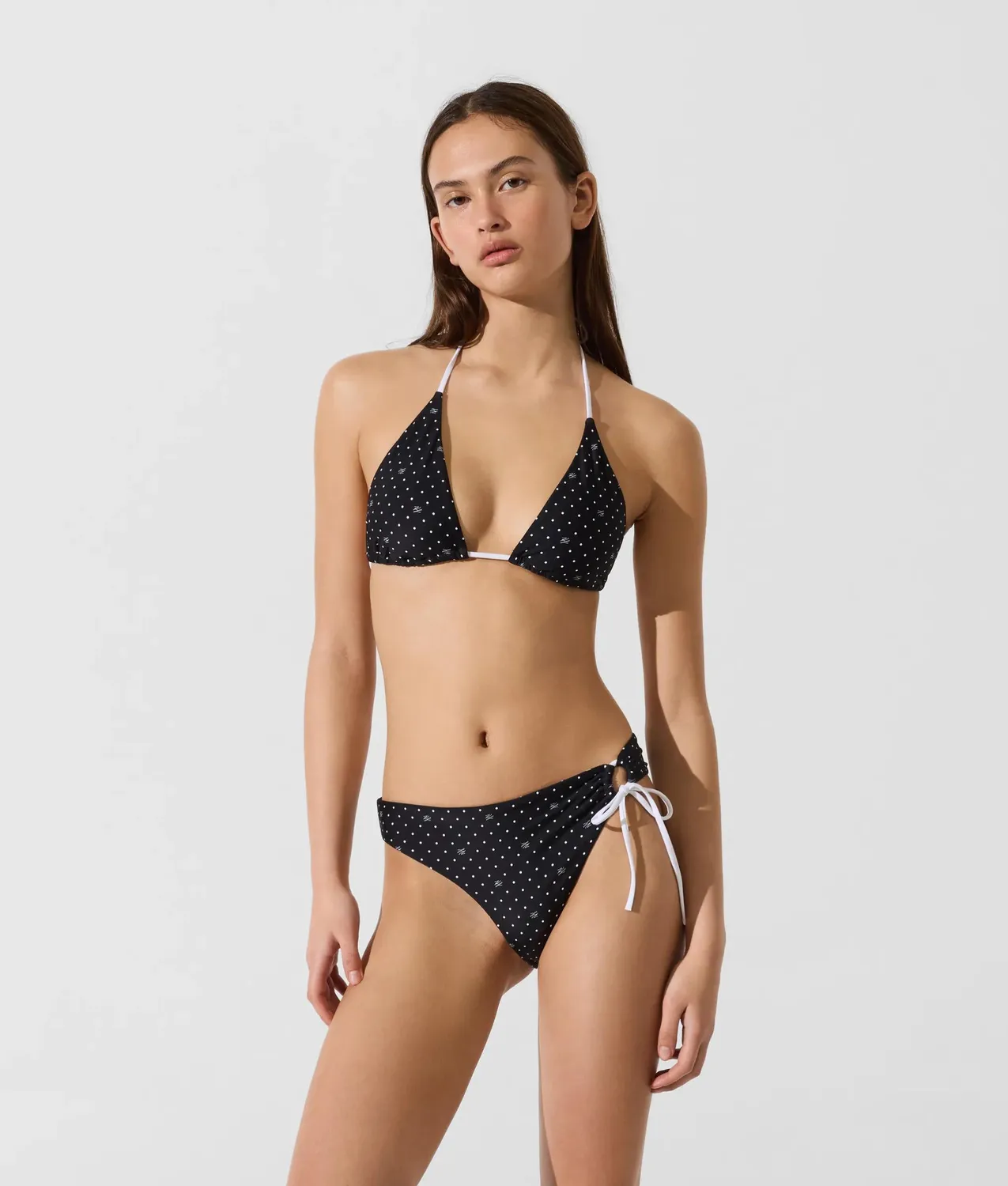 Karl Lagerfeld Polka Dot Cheeky Bikinihose Größe M Punkte
