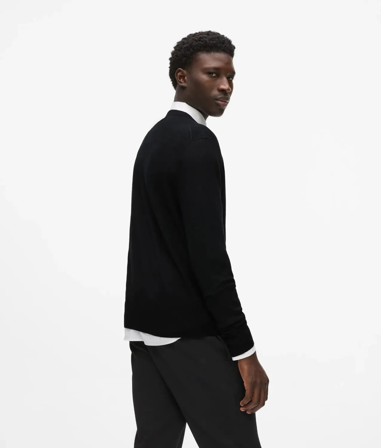 Karl Lagerfeld Merino Pullover Rundhals Stick Damen Herren