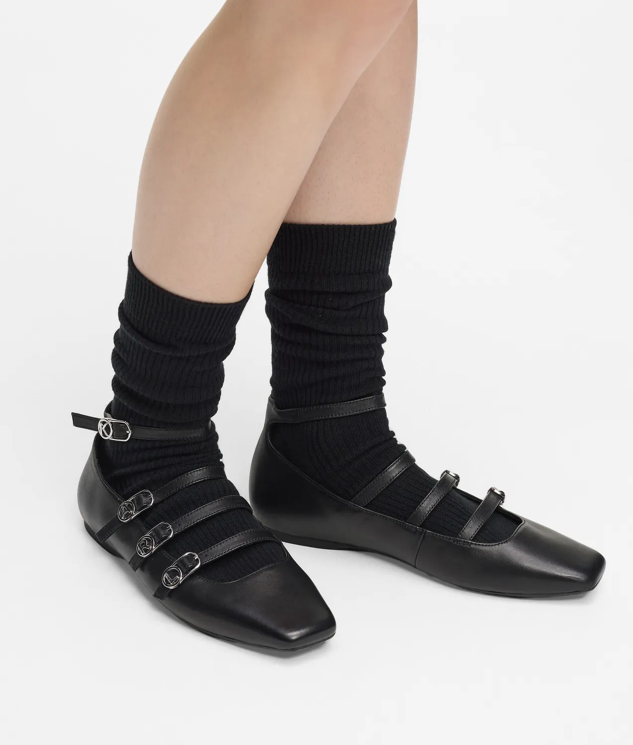 Karl Lagerfeld Konnie Riemen Ballerinas Leder
