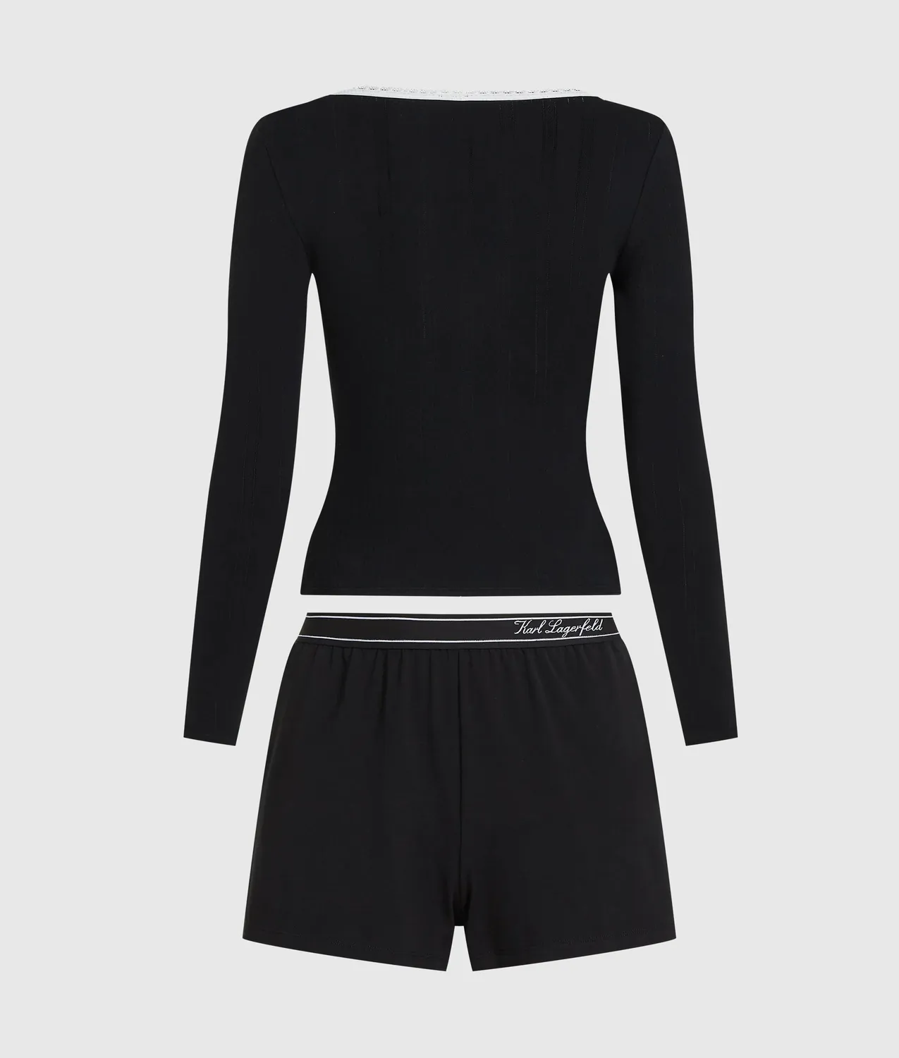 Karl Lagerfeld Pyjama-Set Damen Langarm Shorts
