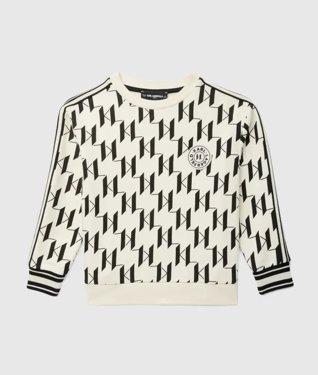 Karl Lagerfeld Monogram Boys Sweatshirt Kinder Allover Grösse 2Y-16Y