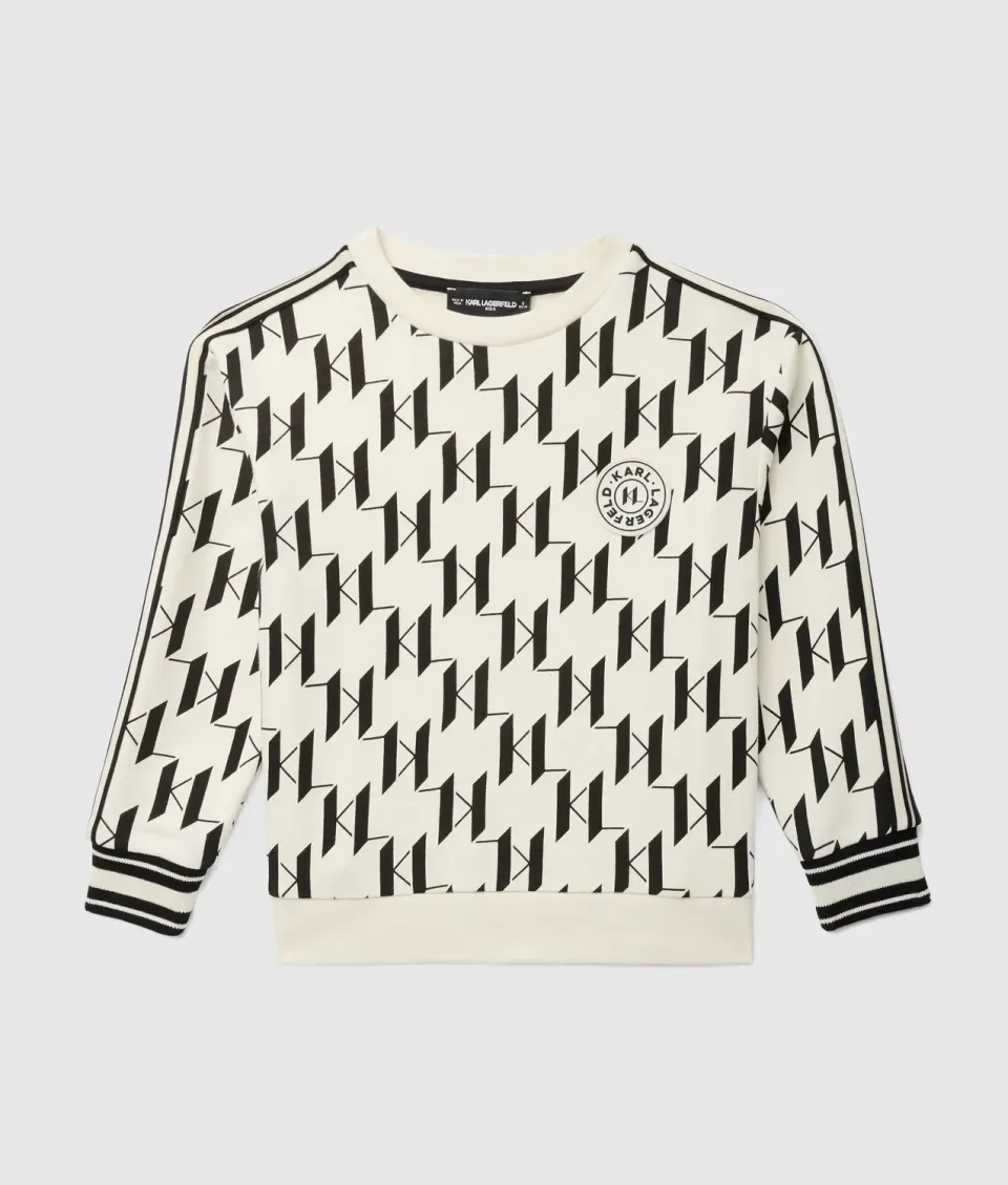 Karl Lagerfeld Monogram Boys Sweatshirt Kinder Allover Grösse 2Y-16Y