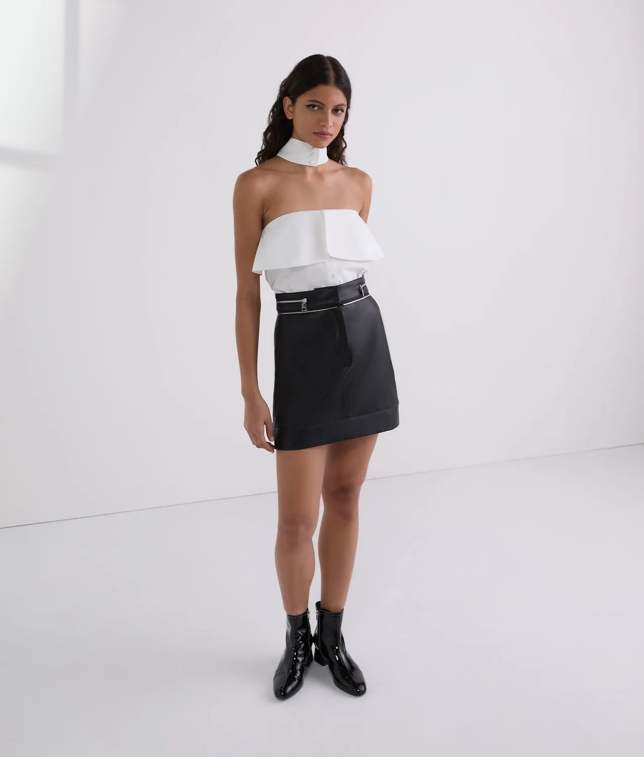 Karl Lagerfeld Strapless Poplin Bluse trägerlos
