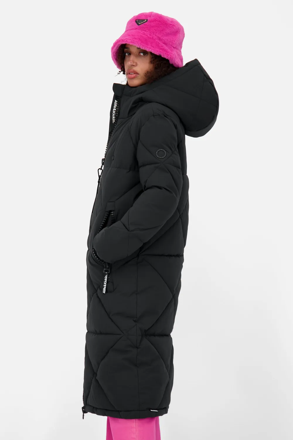 Alife & Kickin EnyaAK A Puffermantel Schwarz lang