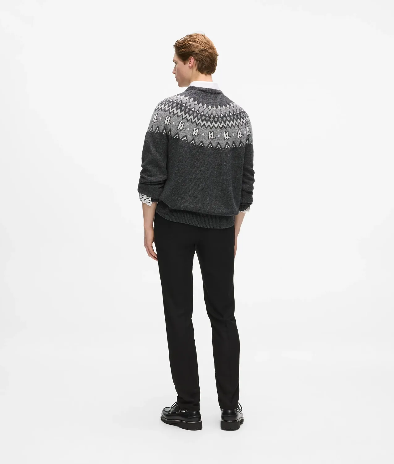 Karl Lagerfeld Slim-Fit Anzughose Wolle Kunstleder Gr.30-42
