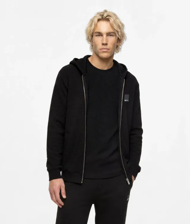 Karl Lagerfeld Jeans Waffle Zip-Up Hoodie Damen Herren
