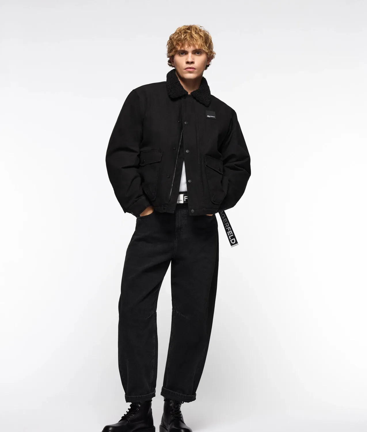 Karl Lagerfeld KL Jeans Cargo Hose Coated Herren