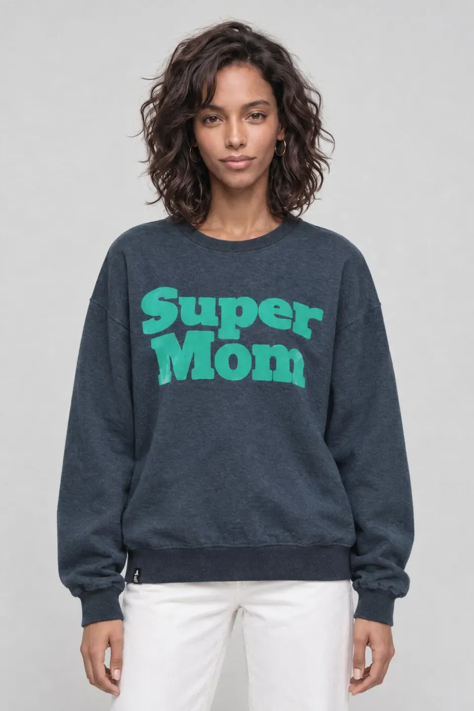Alife & Kickin ElsaAK P Sweatshirt Super Mom Dunkelblau