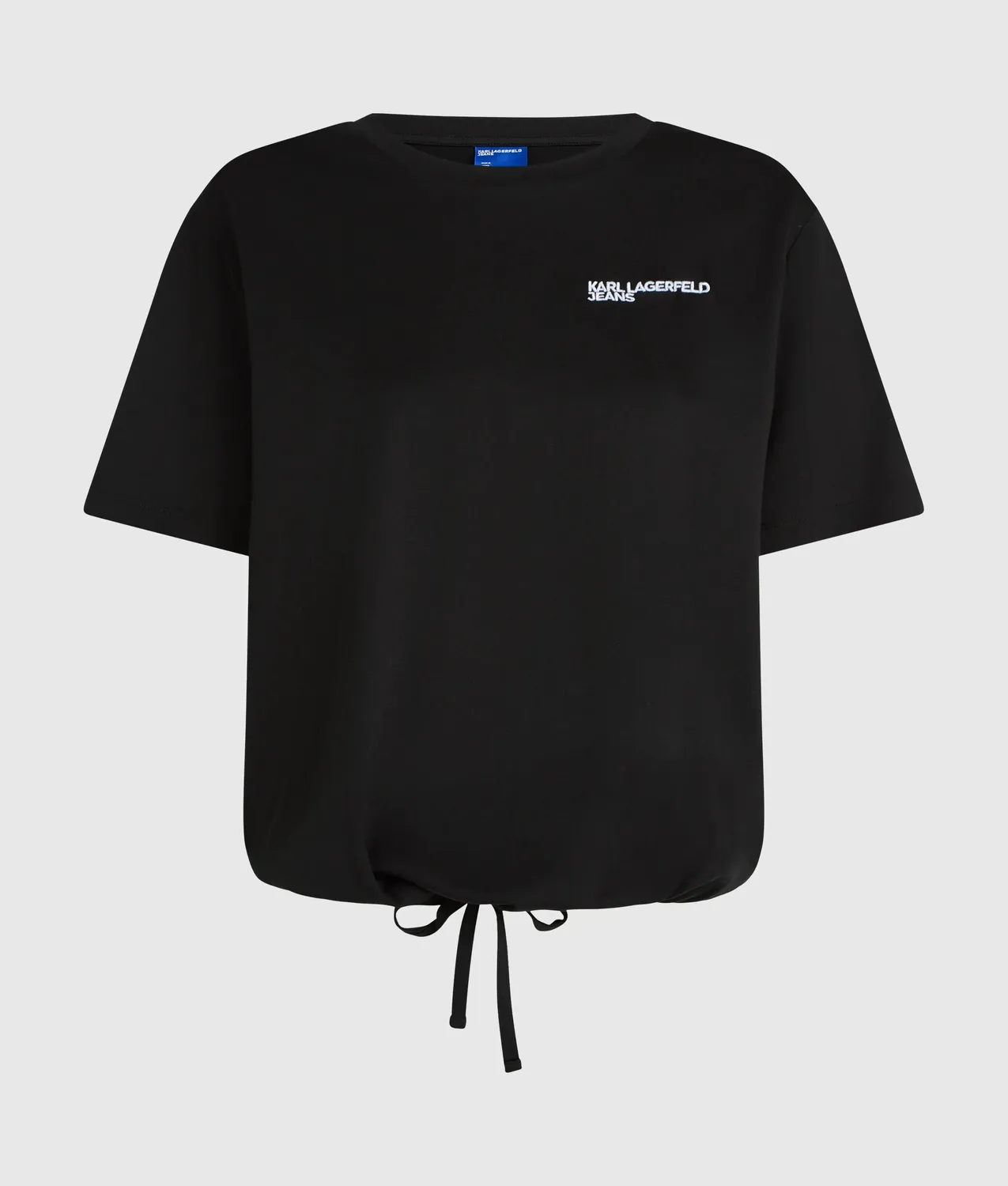 Karl Lagerfeld KL Jeans Tied-Hem T-Shirt mit Logo