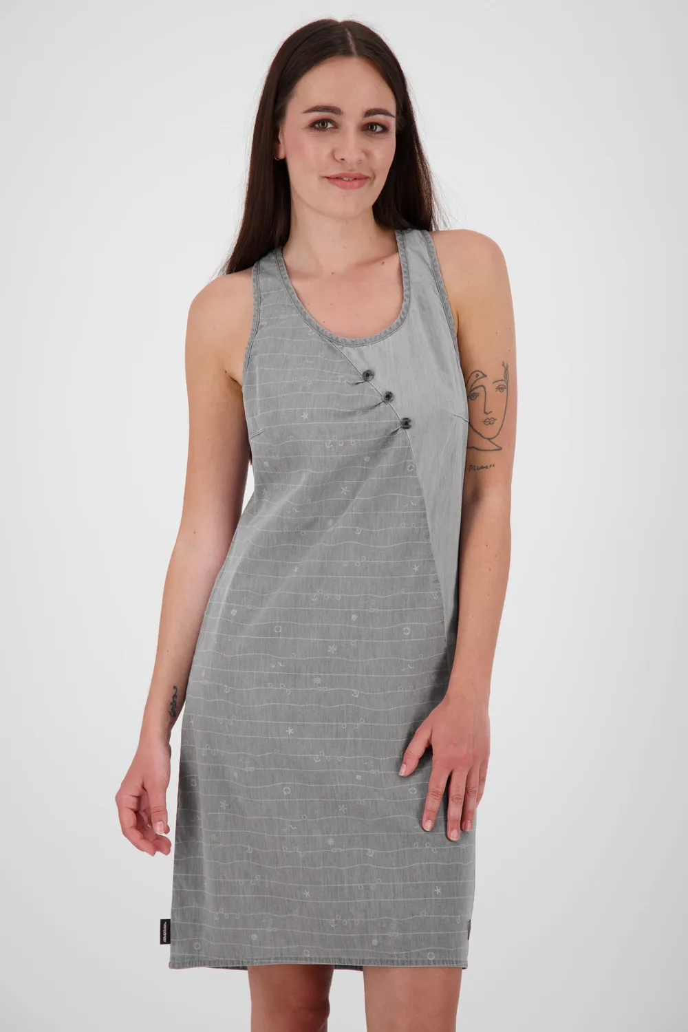 Alife & Kickin CameronAK DNM Kleid Grau Denim
