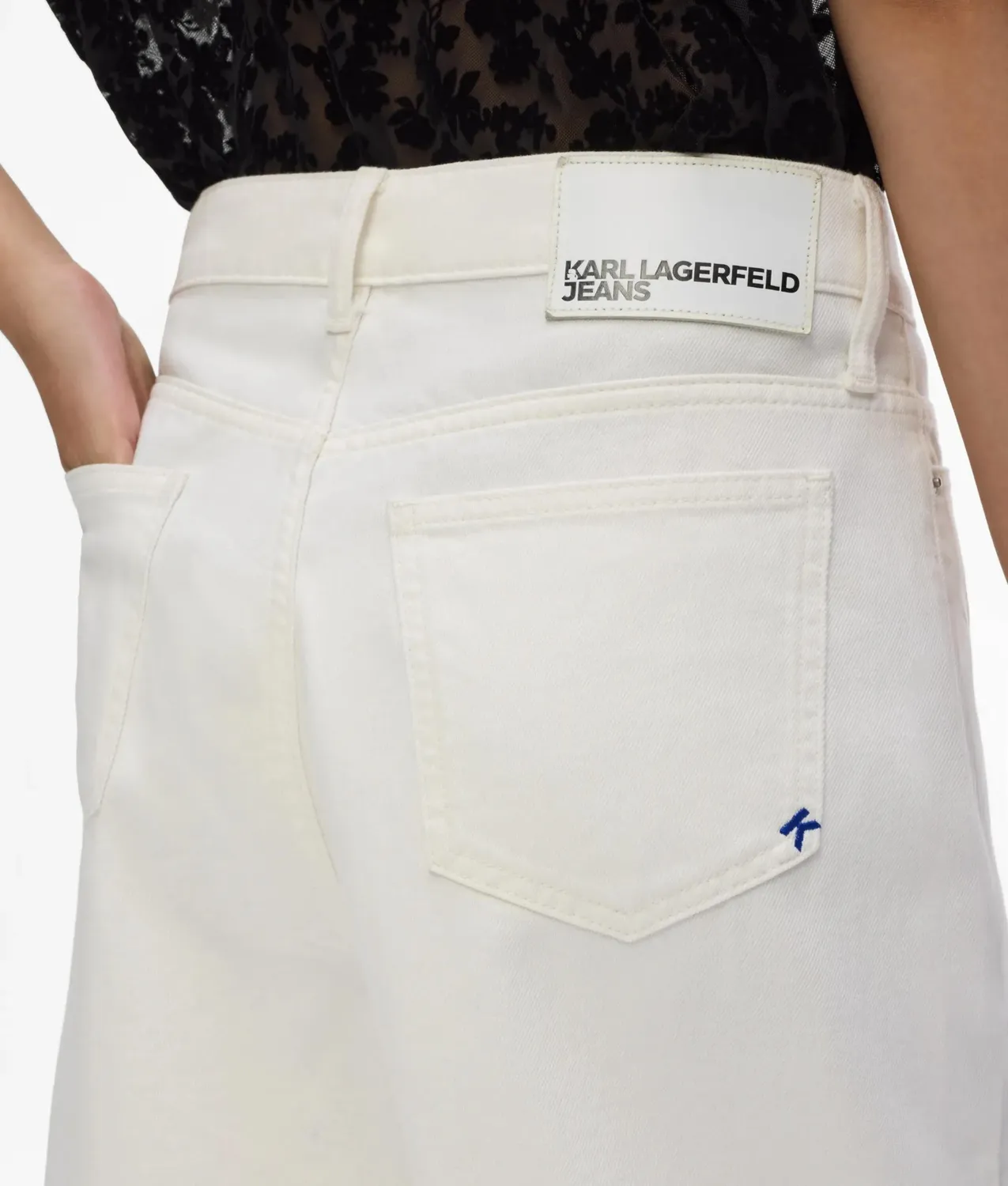 Karl Lagerfeld KL Jeans Bermuda Shorts Denim weiß