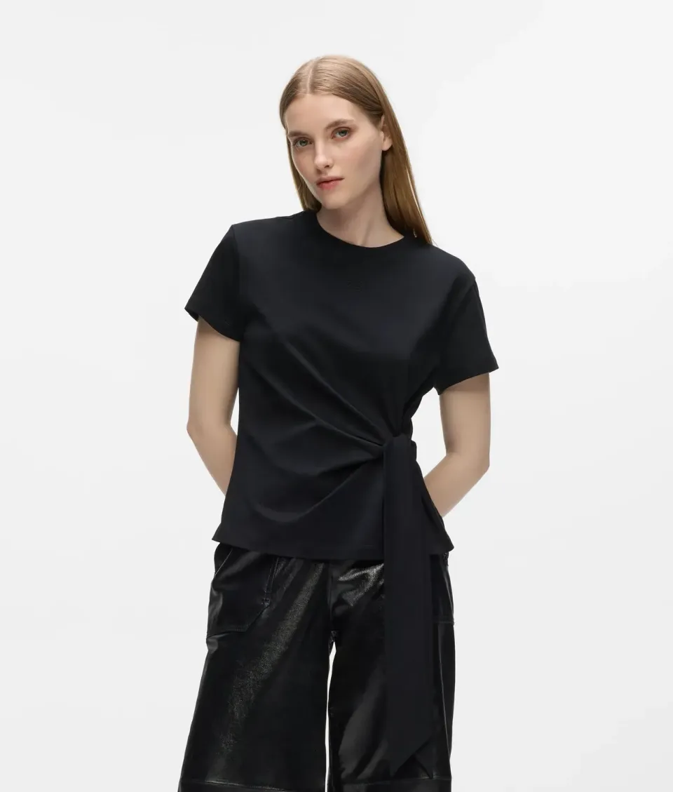 Karl Lagerfeld Knot T-Shirt Damen Bio-Baumwolle