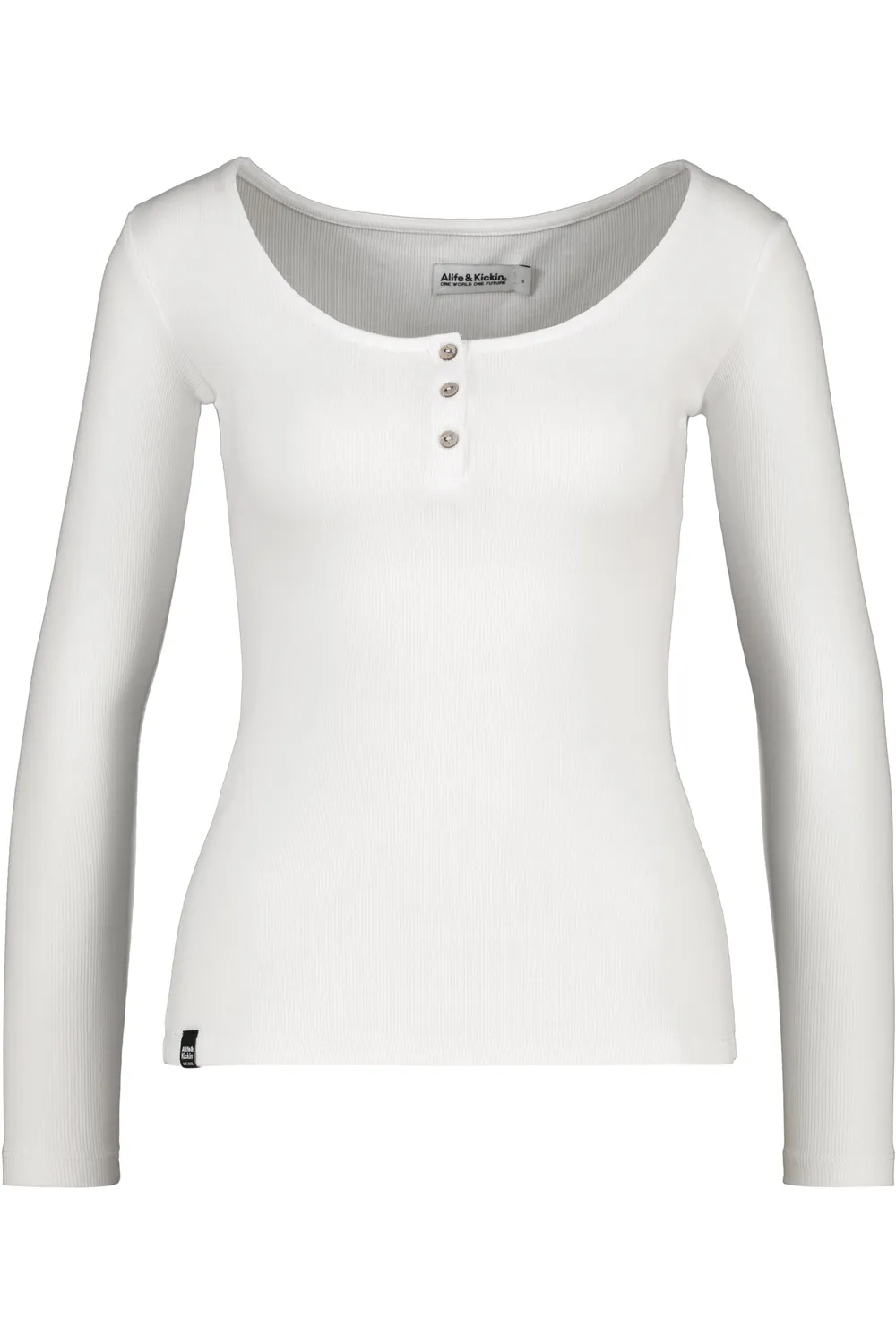 Alife & Kickin MaritAK A Longsleeve Weiß Ripp Basic