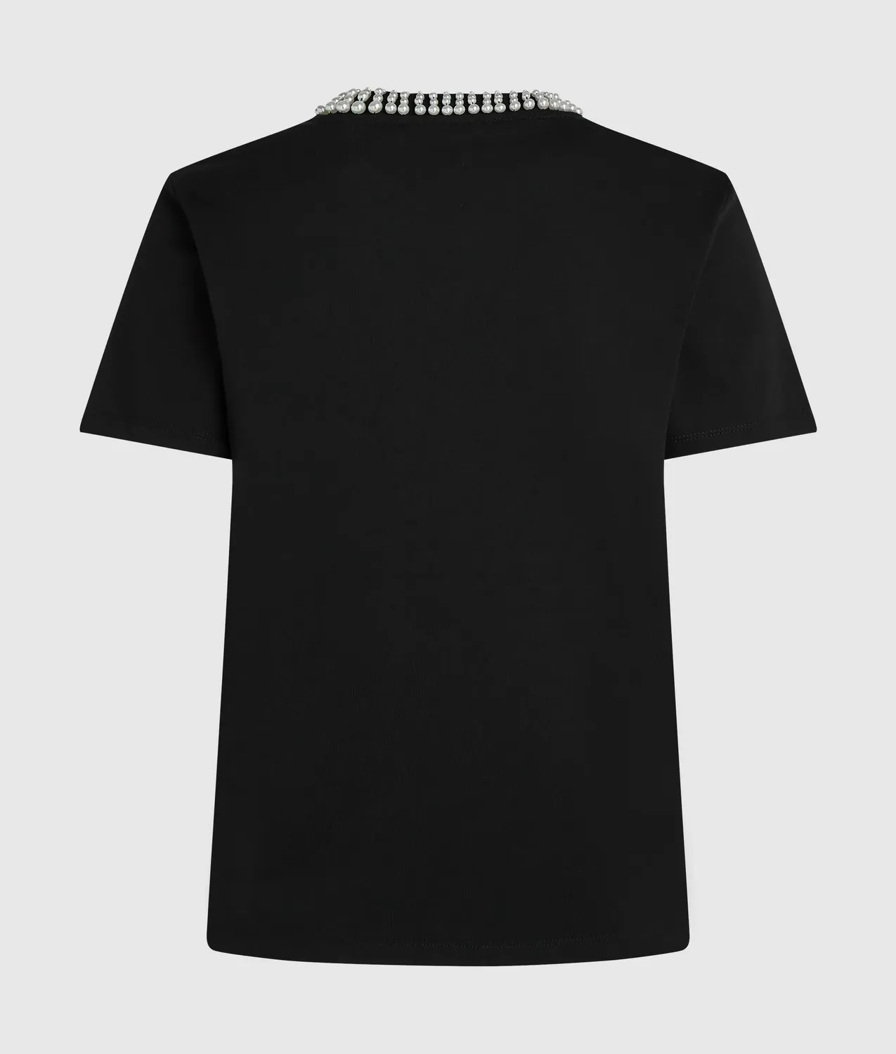 Karl Lagerfeld T-Shirt Perlen Bio-Baumwolle weiß