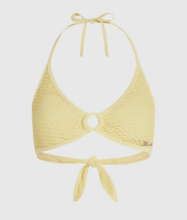 Karl Lagerfeld Crochet Triangle Bikini Top Damen gehäkelt
