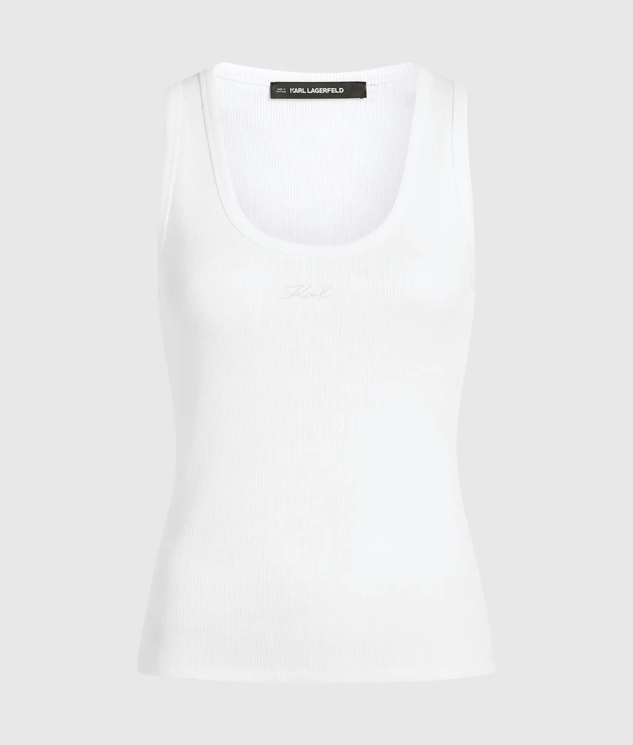 Karl Lagerfeld Signature Tank Top Trägertop Weiß