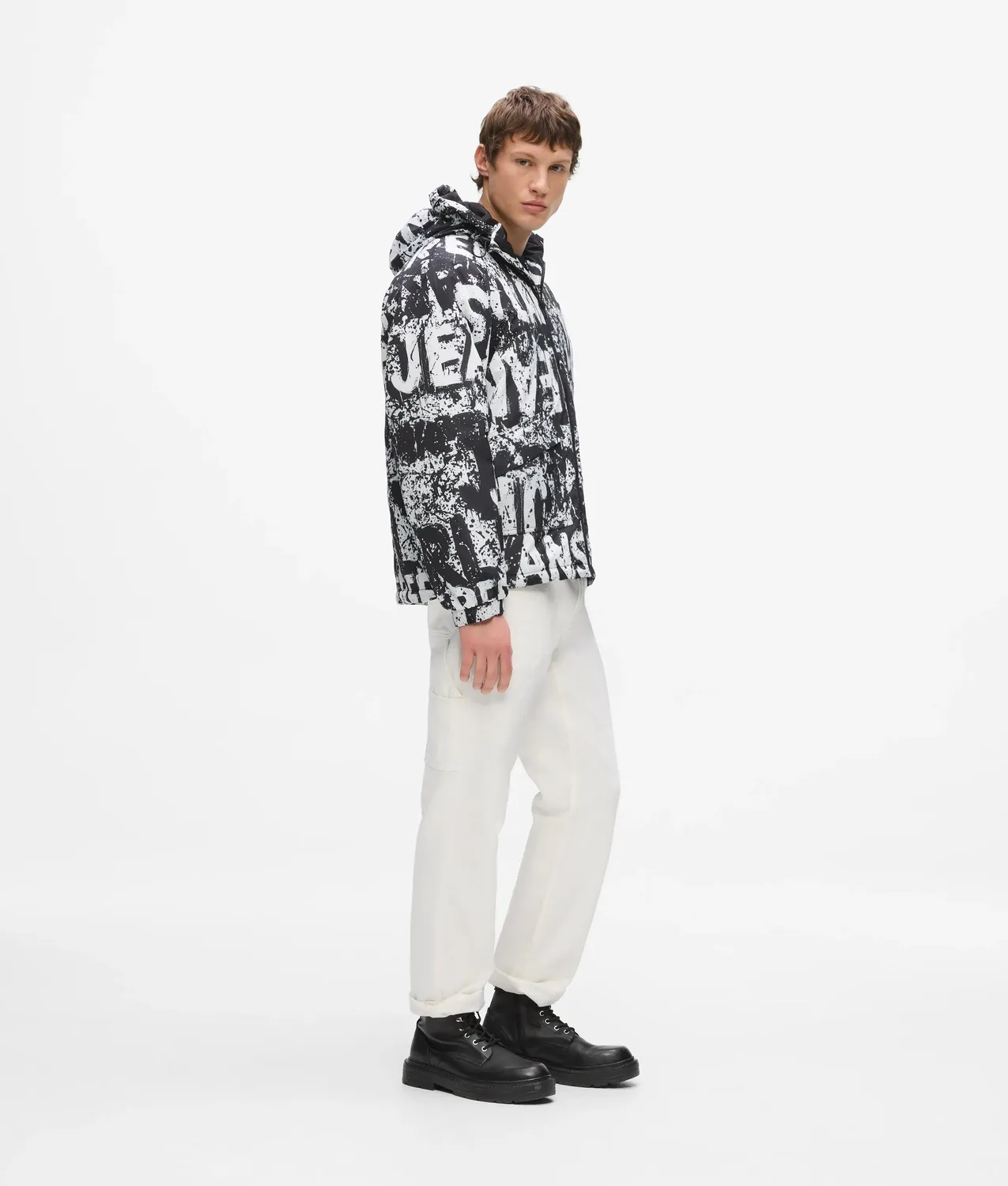 Karl Lagerfeld All-over Logo Steppjacke Herren wattiert