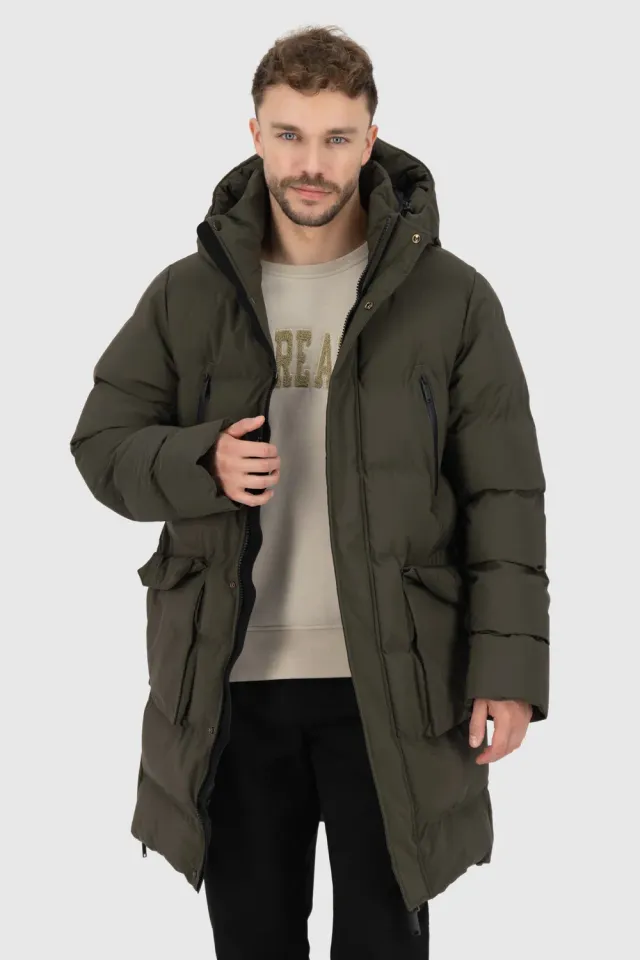 Alife & Kickin SaulAK A Puffer Parka schwarz lang Herren