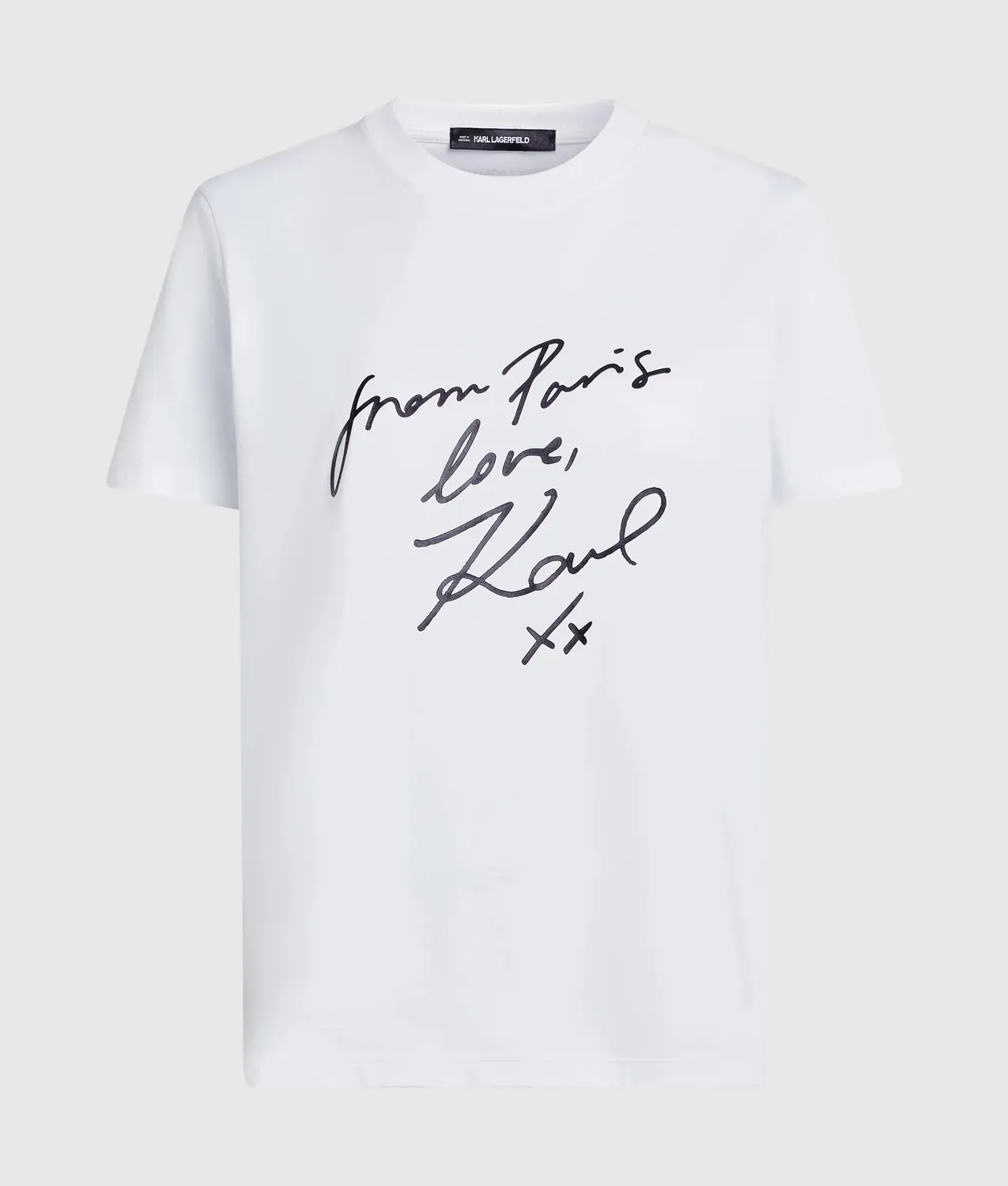 Karl Lagerfeld With Love T-Shirt Bio-Baumwolle Crew-Neck