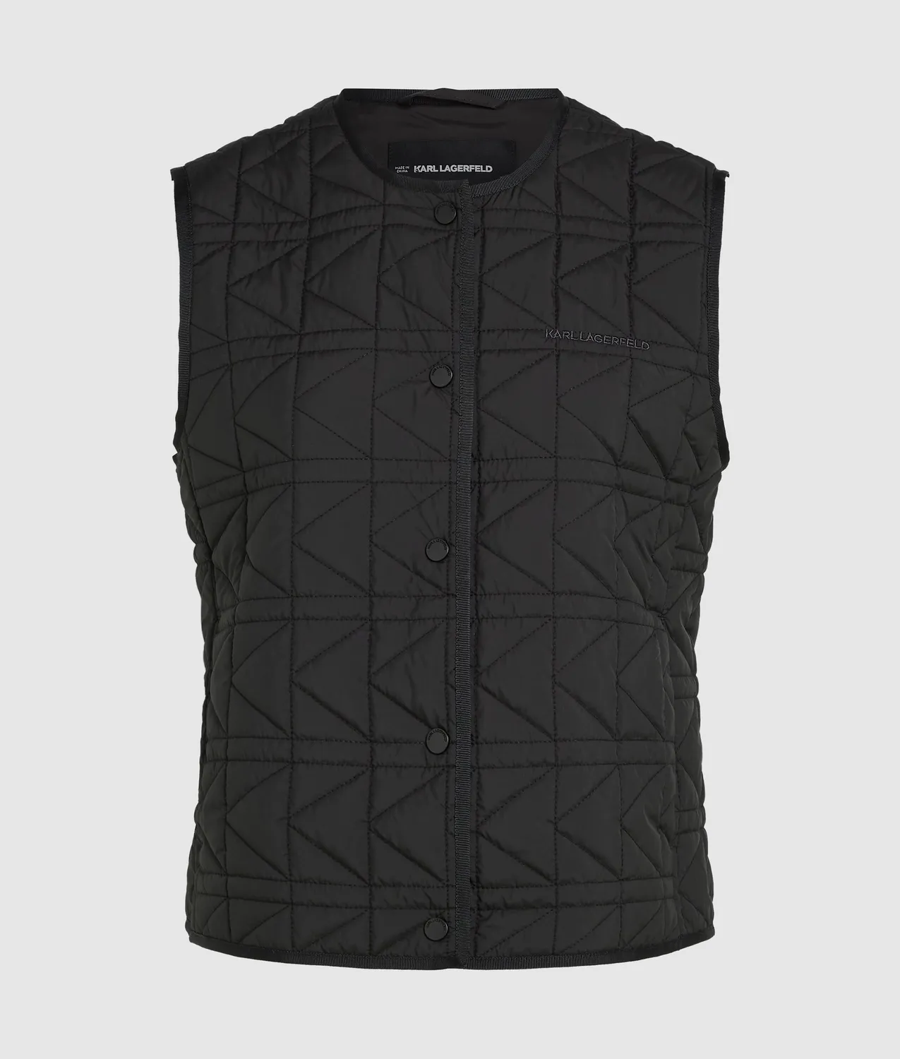 Karl Lagerfeld Gilet gesteppt leicht Taft ärmellos