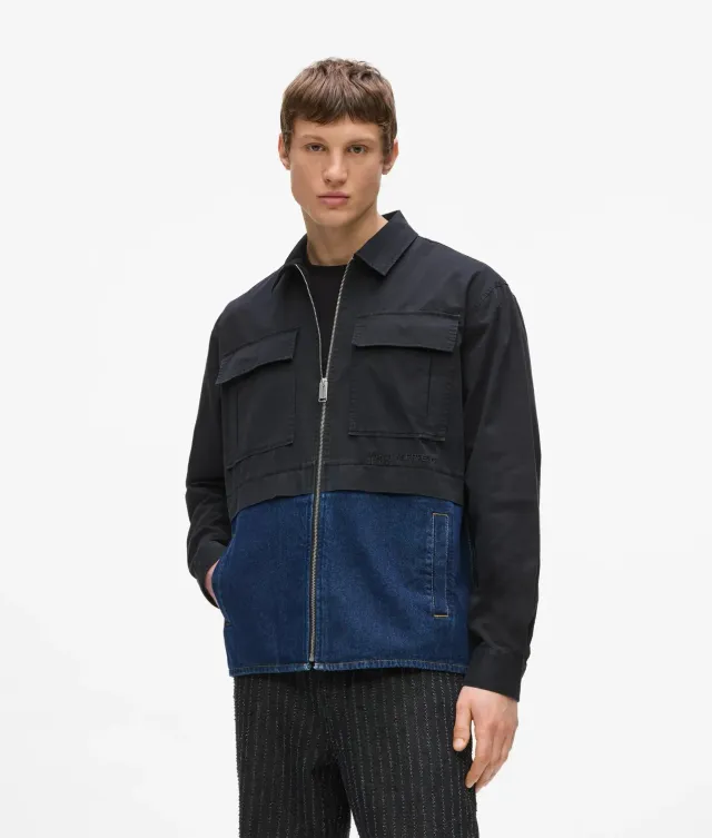 Karl Lagerfeld Jeans Twill Denim Overshirt XS-XXL Brusttaschen