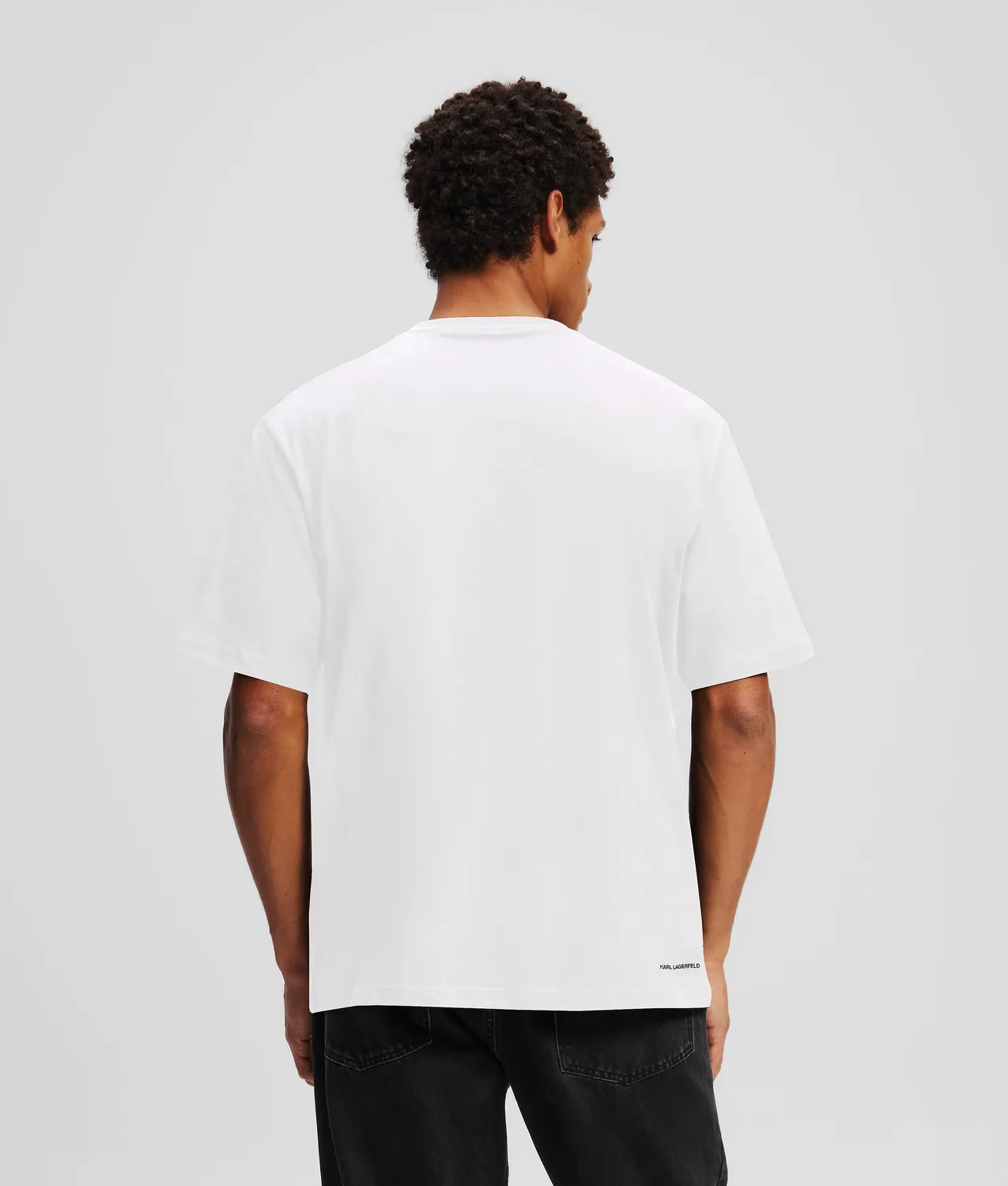Karl Lagerfeld Ikon Peek-a-Boo Pocket T-Shirt Bio-Baumwolle