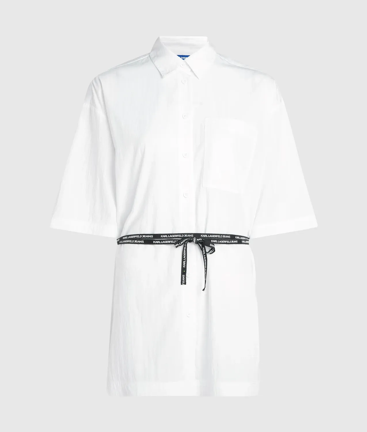 Karl Lagerfeld KL Jeans Tie Waist Kurzarm-Hemd Damen