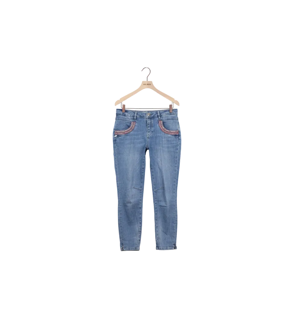 Mos Mosh MMNaomi Flamingo 7/8 Split Jeans Blau 27