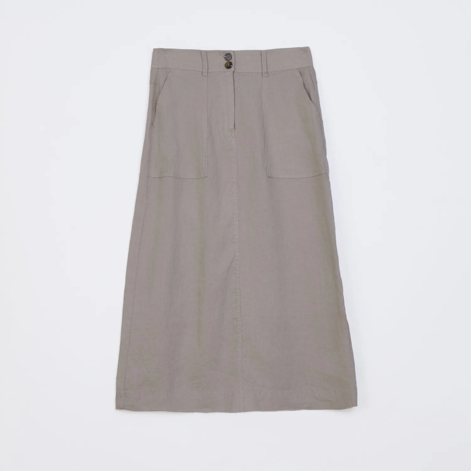 Senatex Midirock Leinenrock Sand mit Taschen