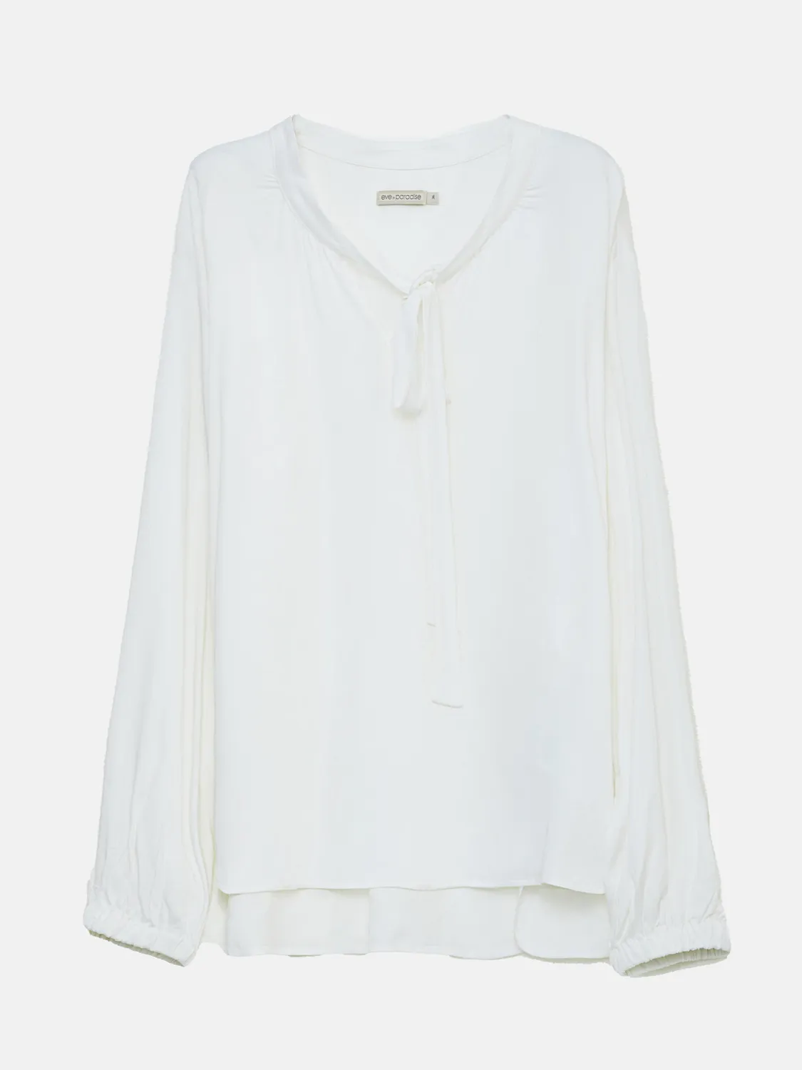 Senatex Viskosebluse mit Bindedetail Cream Bluse