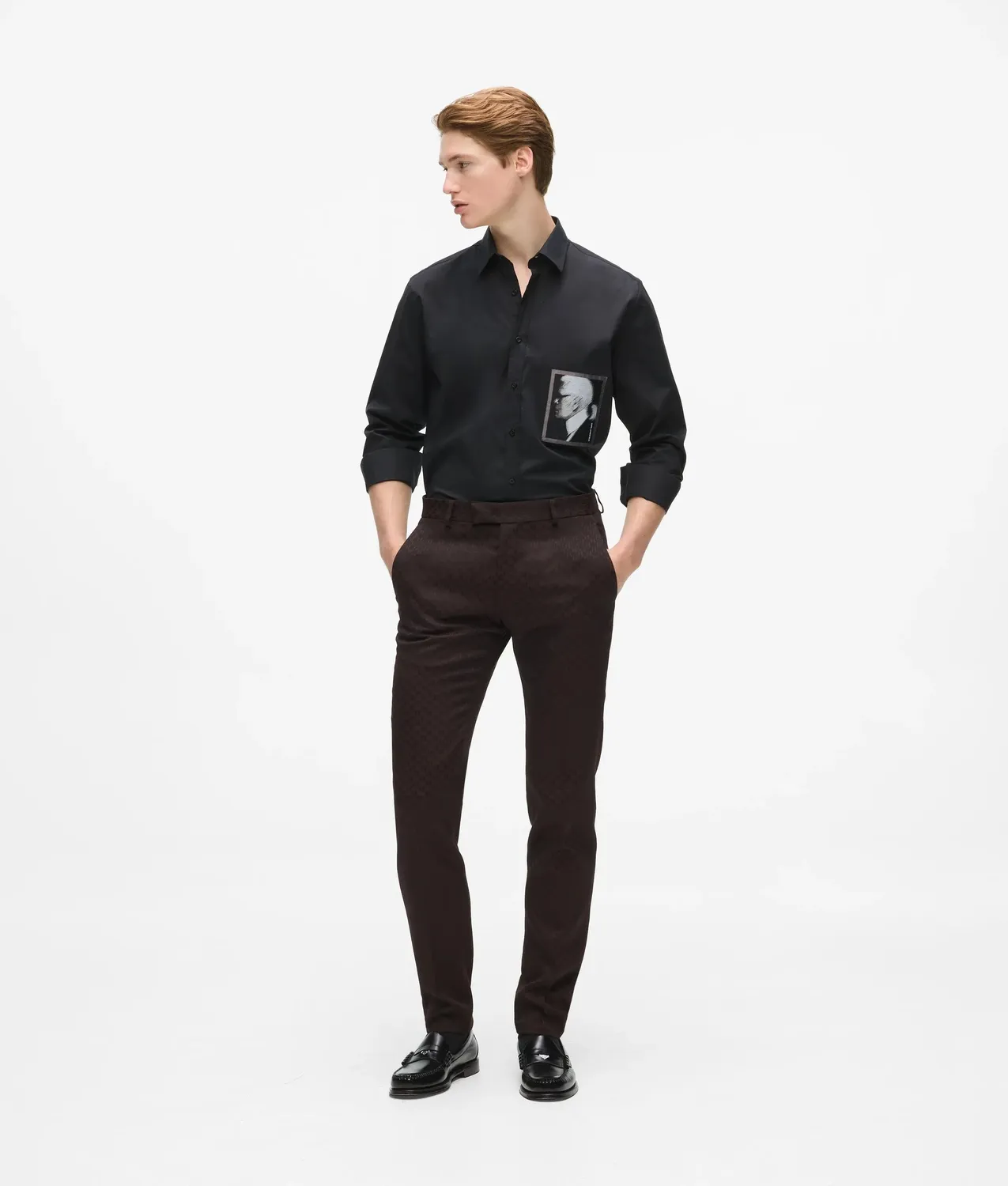 Karl Lagerfeld Karl Portrait Hemd Stretch Herren