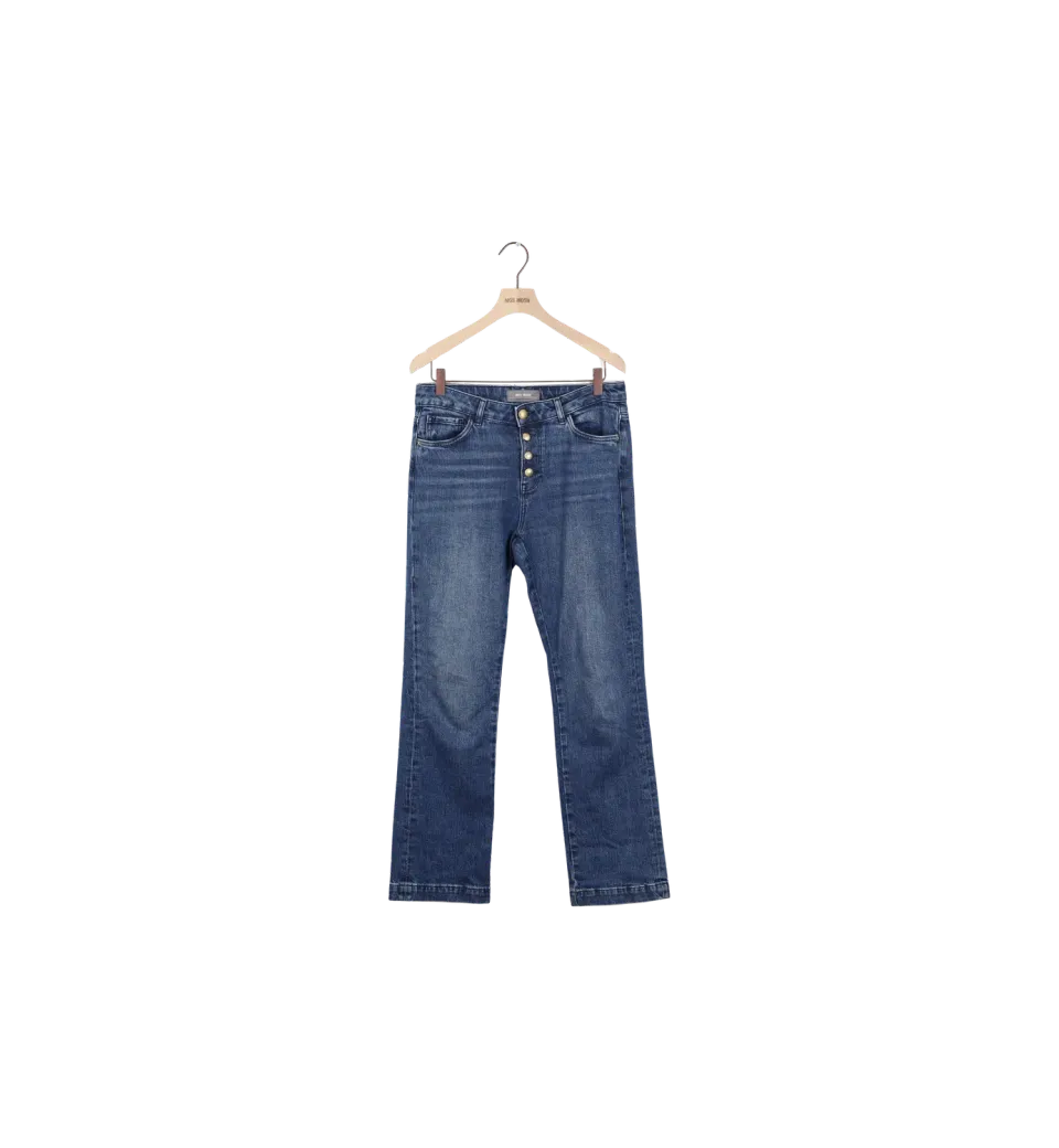 Mos Mosh MMAshley Button Jeans Dunkelblau 28 Flare