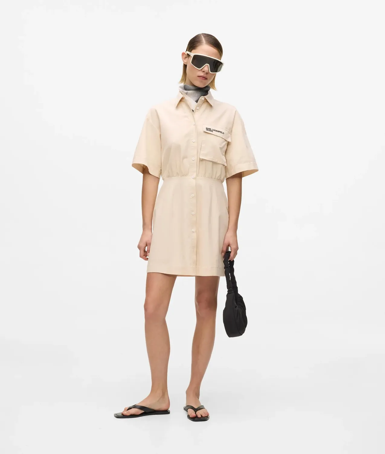 Karl Lagerfeld Jeans Utility Kleid Kurzarm Baumwolle