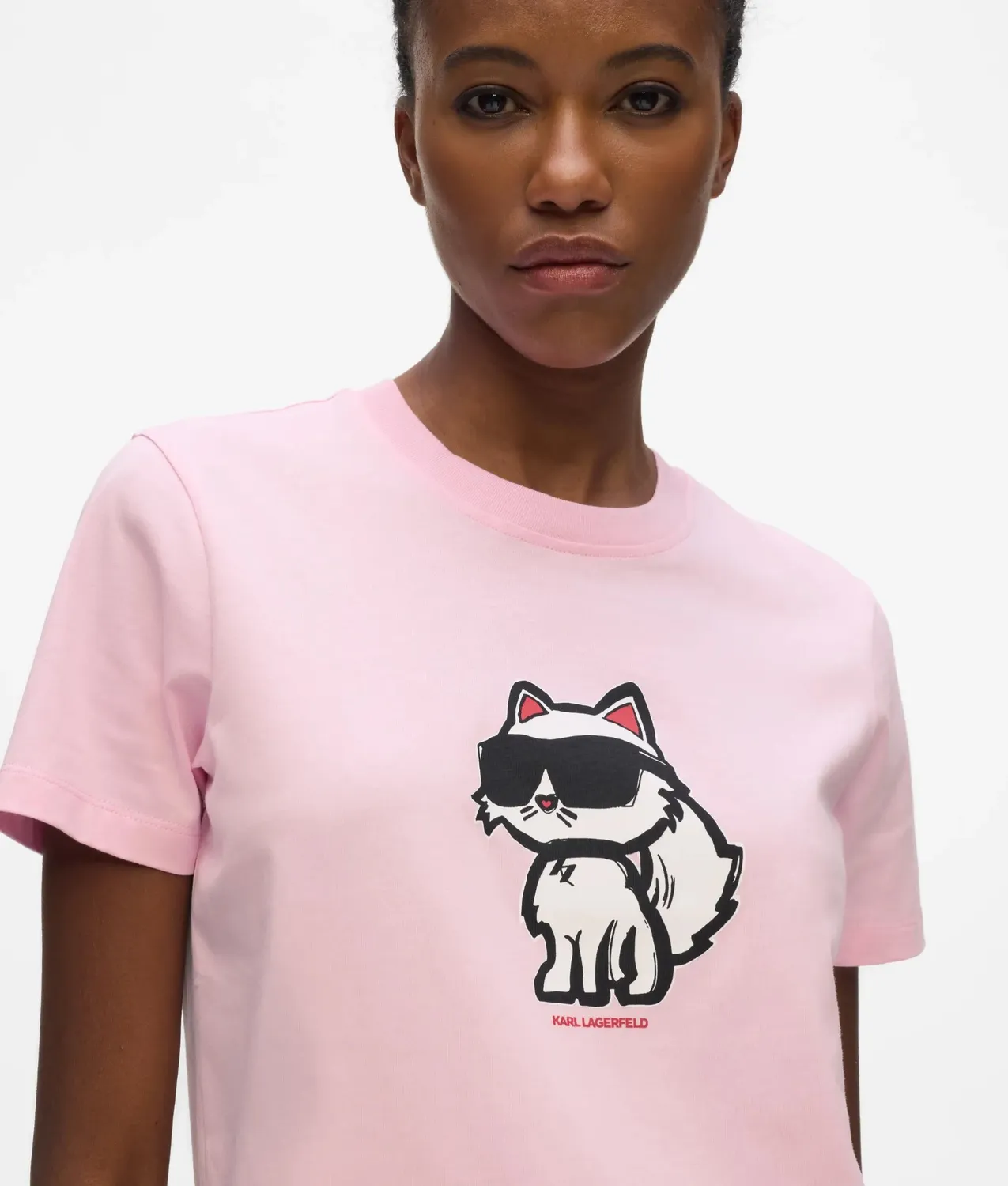 Karl Lagerfeld Ikon Choupette T-Shirt Bio-Baumwolle