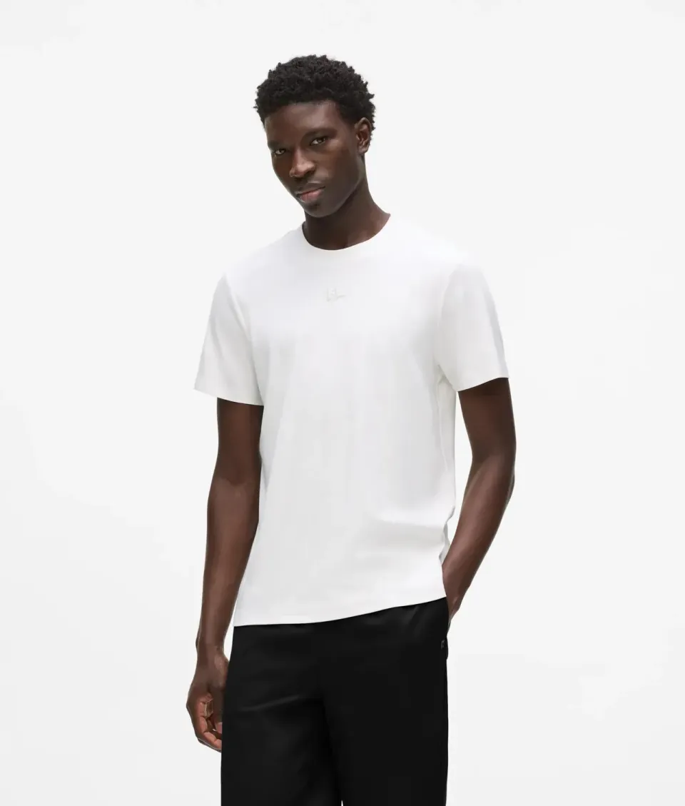 Karl Lagerfeld Monogram T-Shirt Modal Crew-Neck