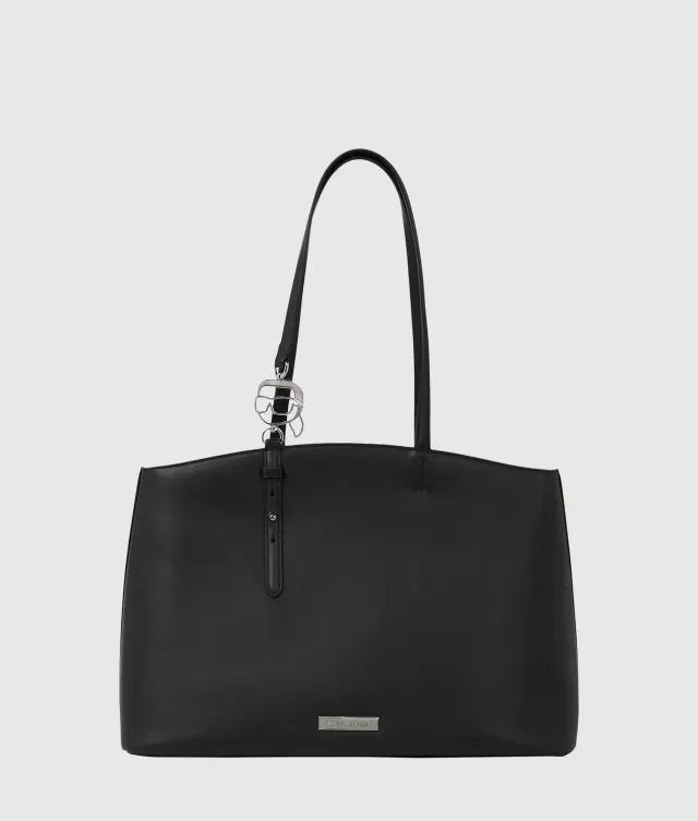 Karl Lagerfeld Ikon Smooth Large Tote Tasche Schwarz