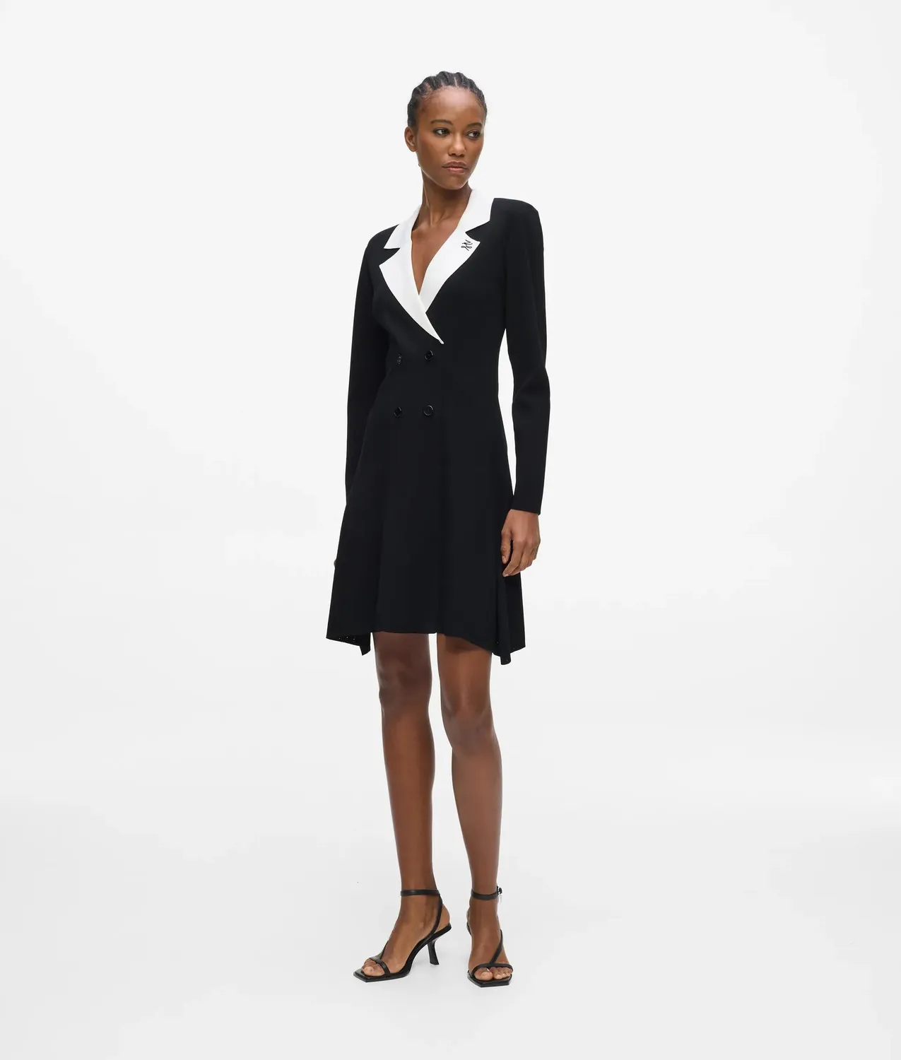 Karl Lagerfeld Monochrome Blazerkleid Strickkleid XS-XL tailliert
