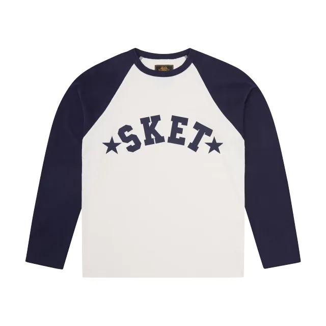 Corteiz Sket Raglan LS Longsleeve Navy Baumwolle