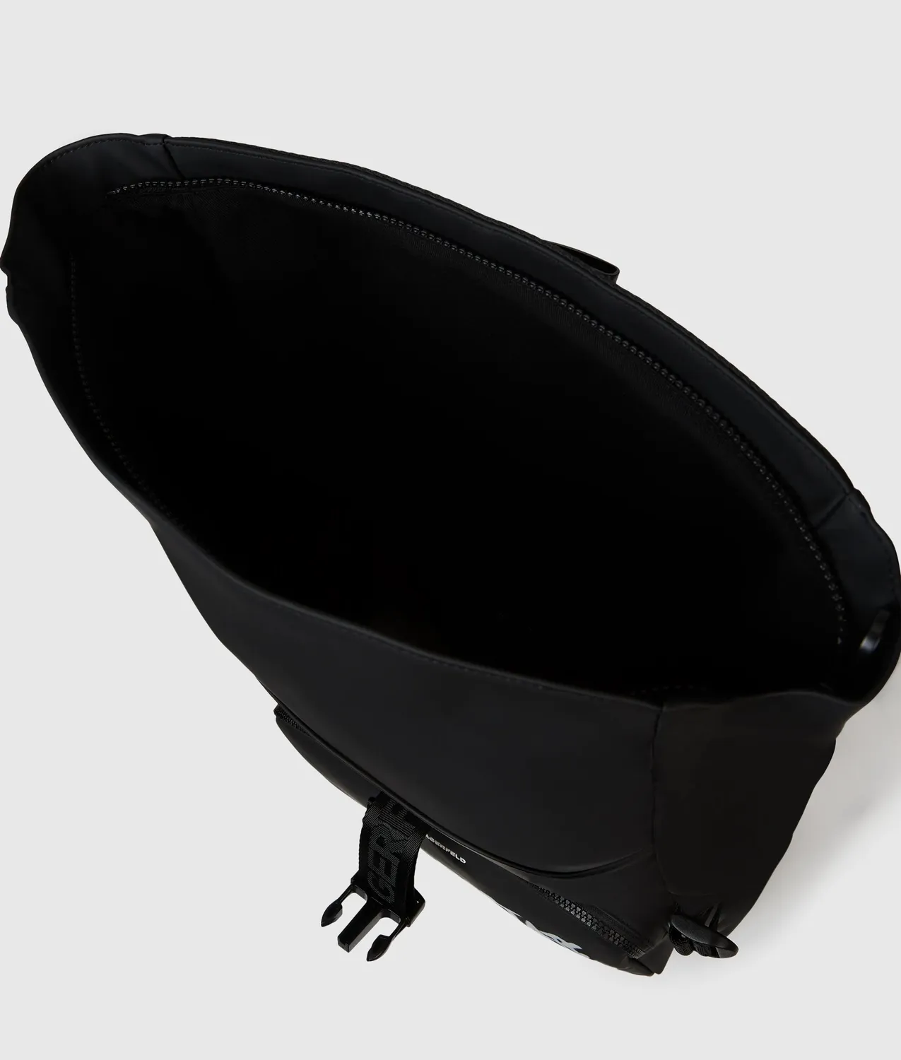 Karl Lagerfeld Coated Karl Quote Rucksack Rolltop schwarz