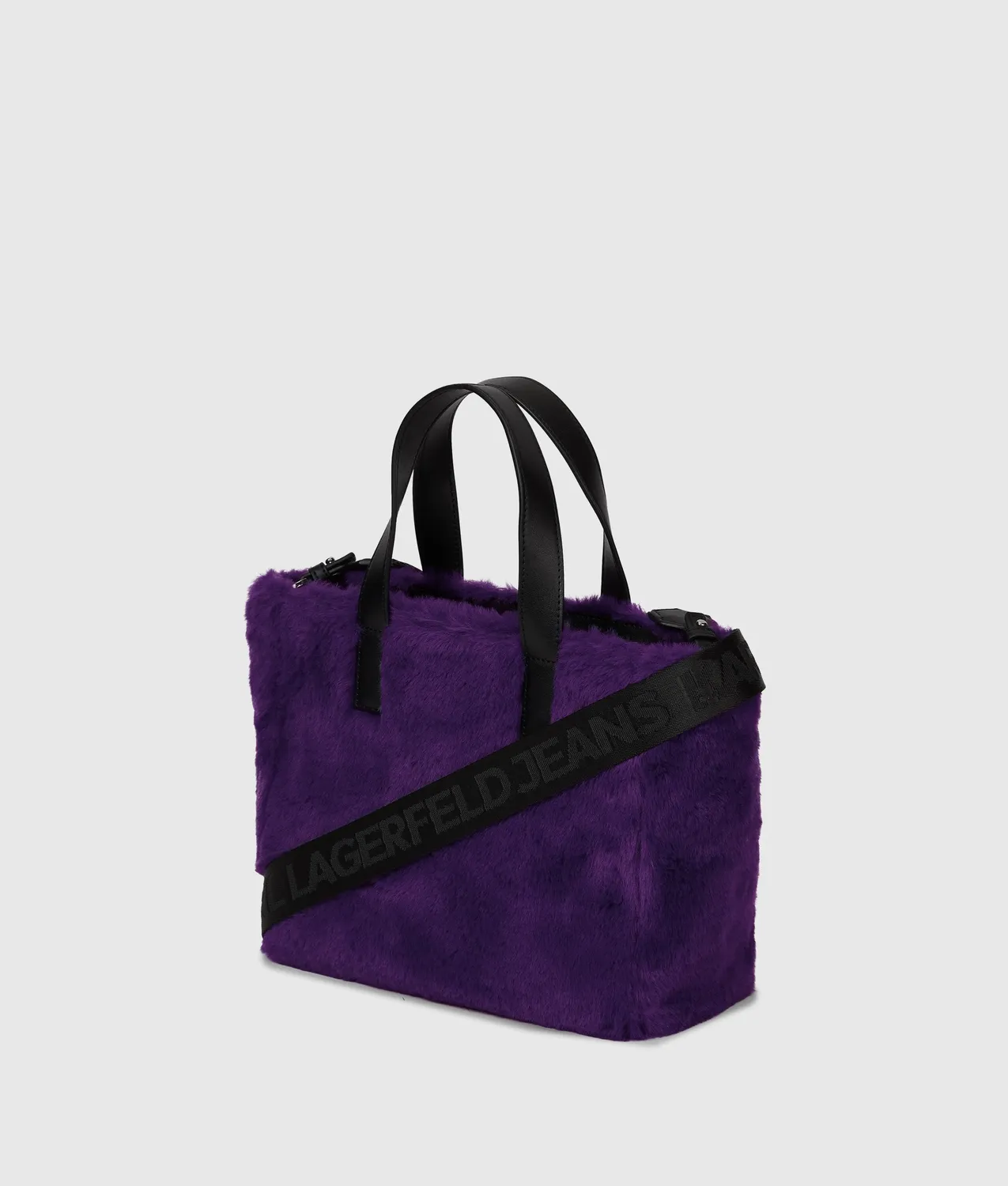 Karl Lagerfeld KL Jeans Box Logo Furry Mini-Tote Plüsch
